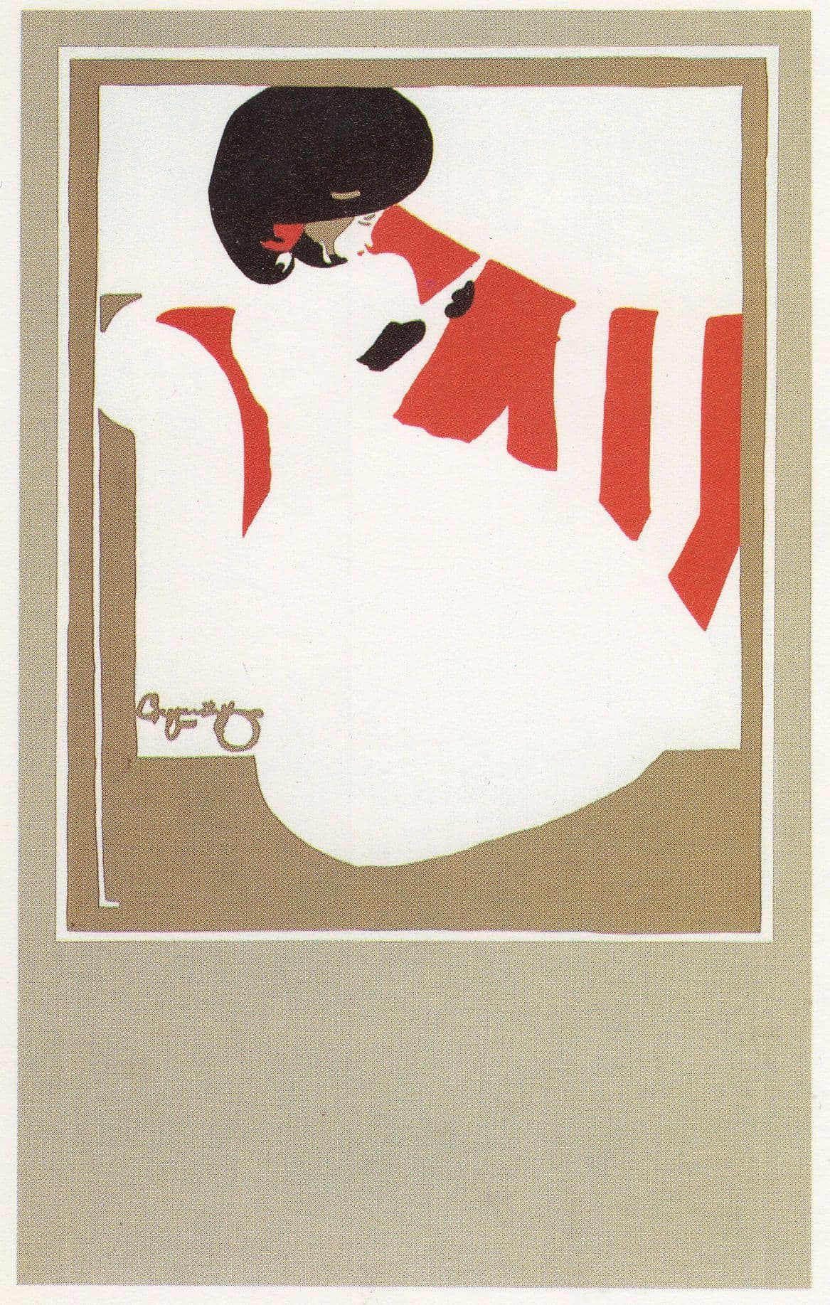 Girl On A Sofa The Beggar Staff Brothers 1895 Advertising Postcard