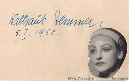 Giuseppe Zampieri Waltraut Demmer Old Opera Hand Signed Autograph