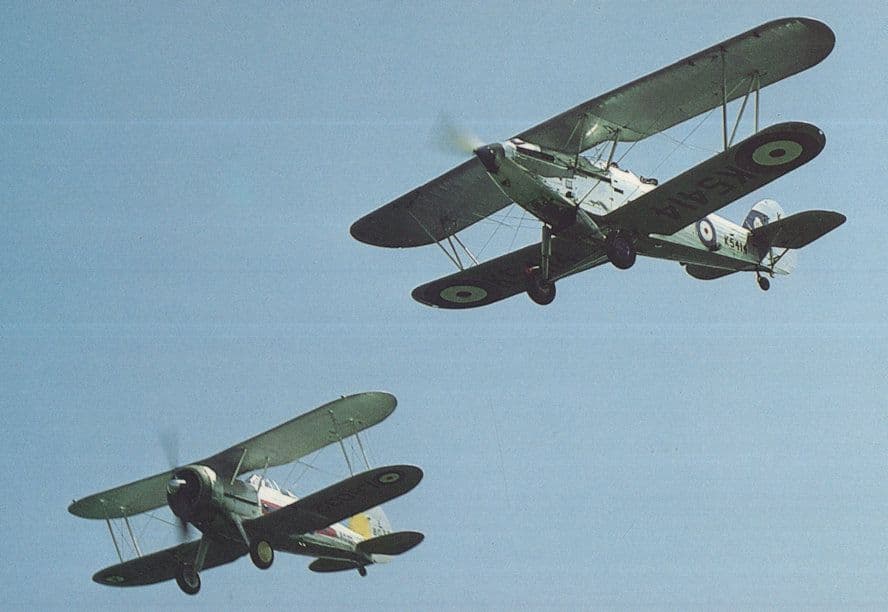 Gladiator Hind Formation The Shuttleworth Collection's Hawker Hind Postcard