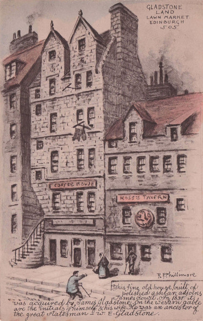Gladstone Lane Edinburgh Scotland Phillimore Antique Rare Postcard