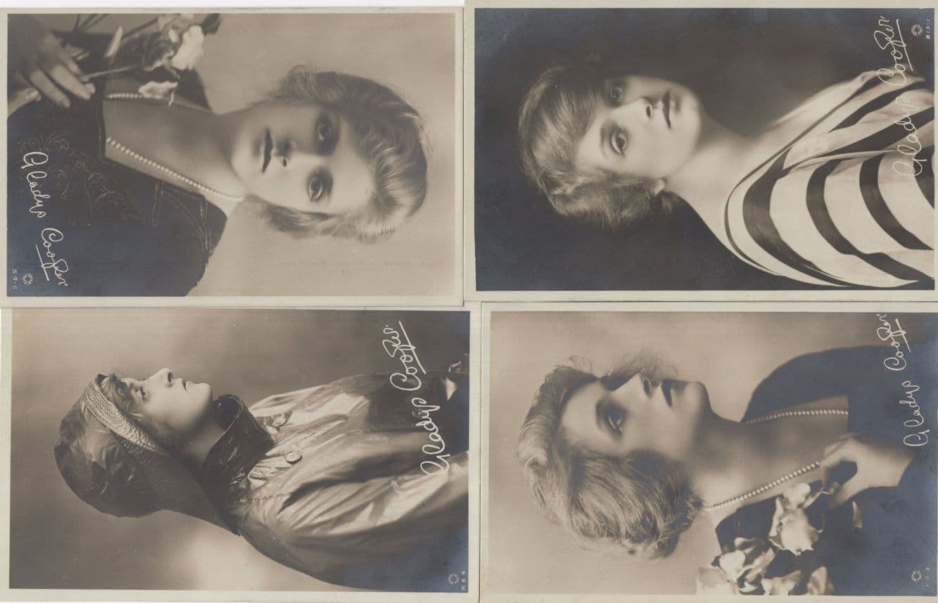 Gladys Cooper Hand Painted Facimile Actress Signed 4x Postcard s