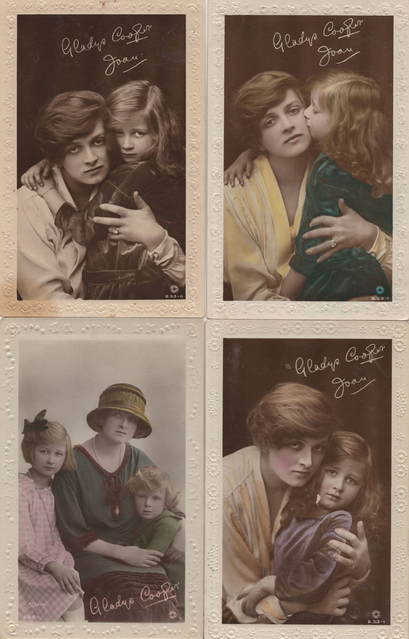 Gladys Cooper & Joan Daughter 4x Real Photo Old Postcard s