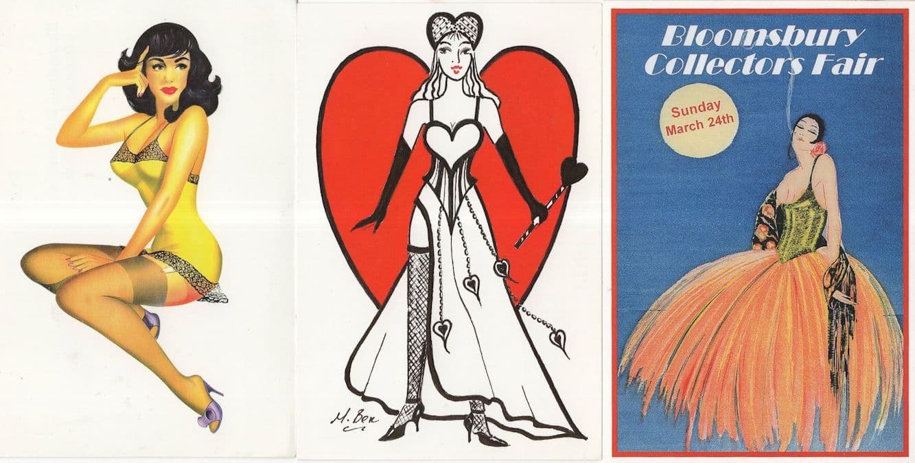 Glamour Costume 3x Fantasy Advertising Painting Postcard s