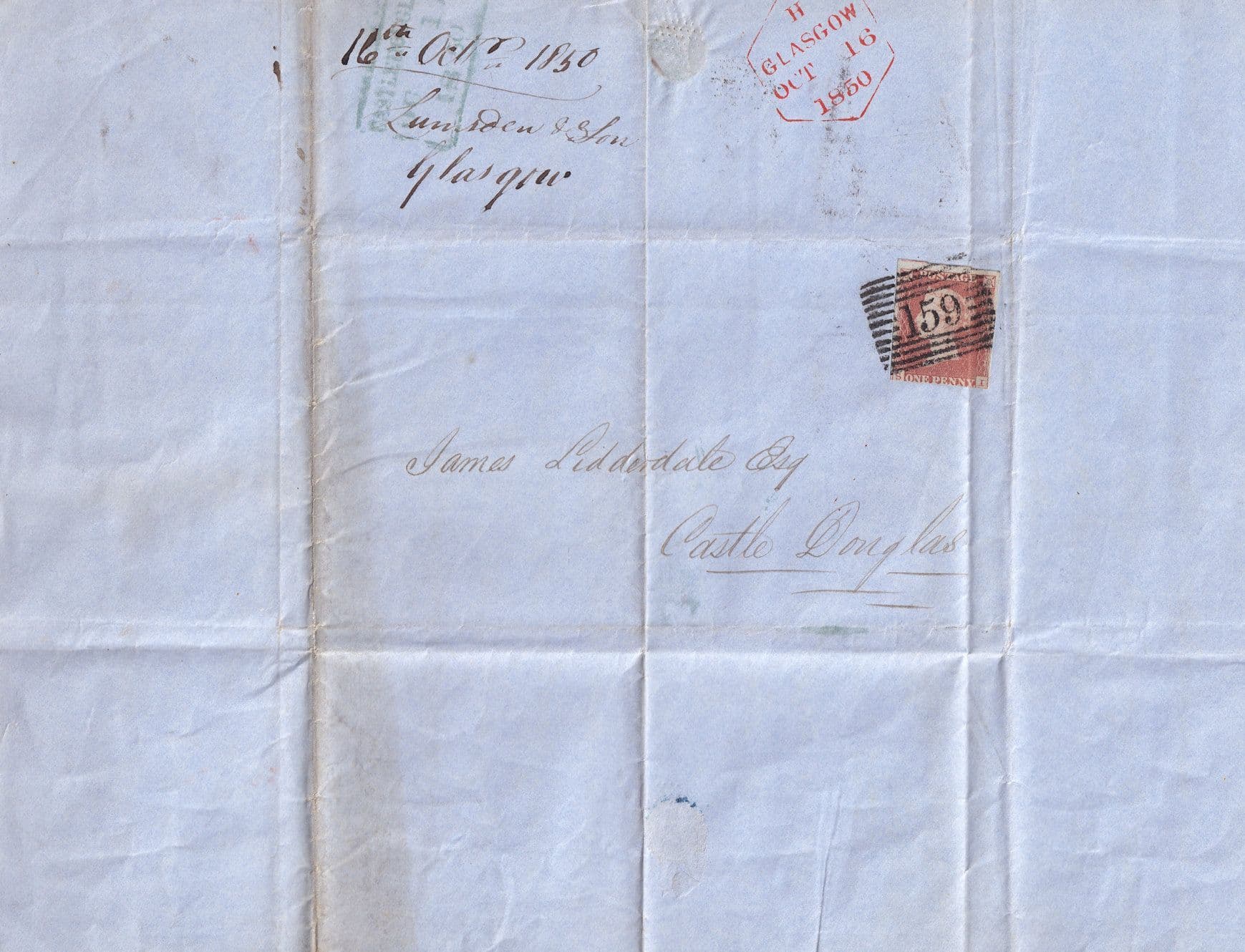 Glasgow 1950 Penny Red Victorian Childrens Book Publishers Scottish Letter