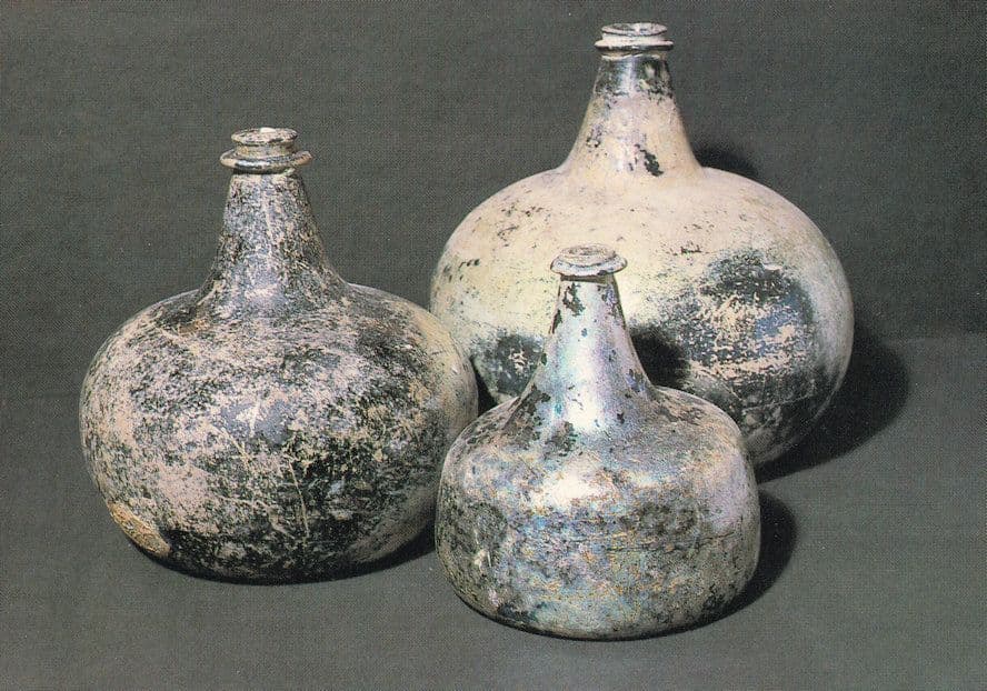 Glass Wine Bottles The Brooks Winchester Excavation Postcard