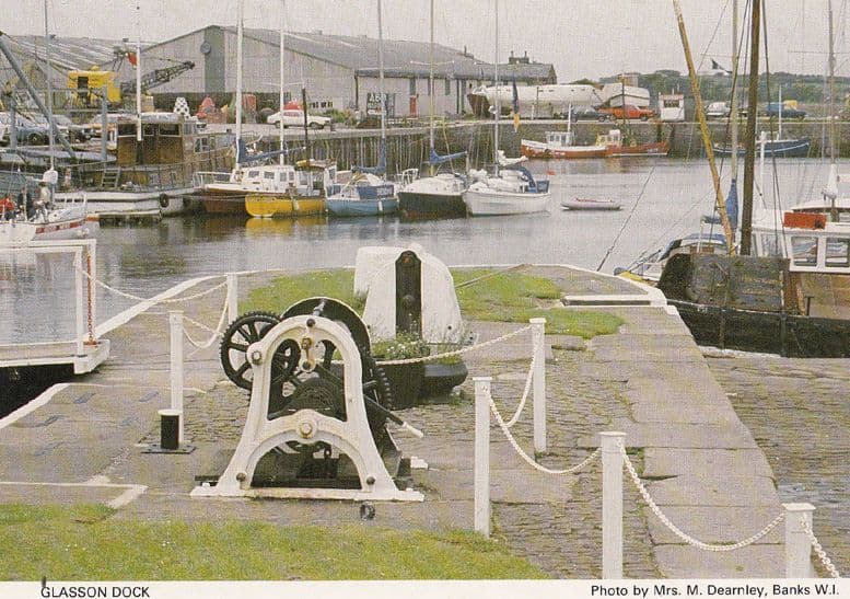 Glasson Dock Factory Factories Lancashire Vintage Postcard
