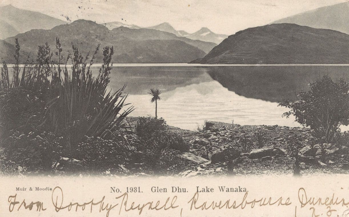 Glen Dhu Lake Wanaka New Zealand Old Postcard
