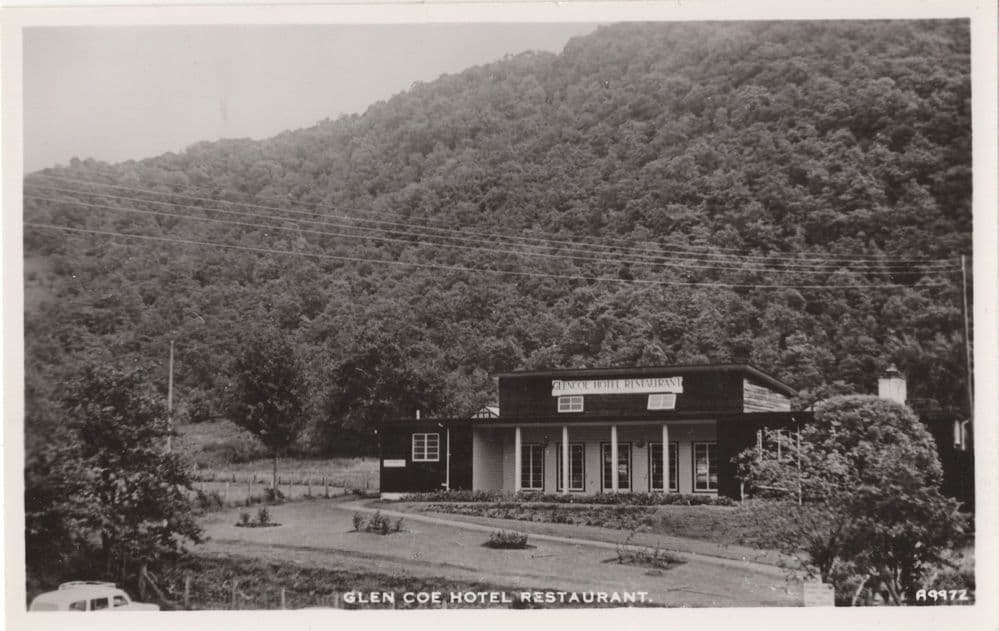 Glencoe Hotel Restaurant Scottish Real Photo Postcard