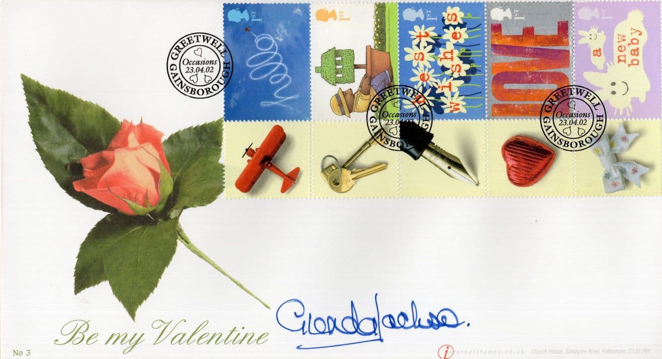 Glenda Jackson Historic Film Actress Valentines Day Hand Signed FDC