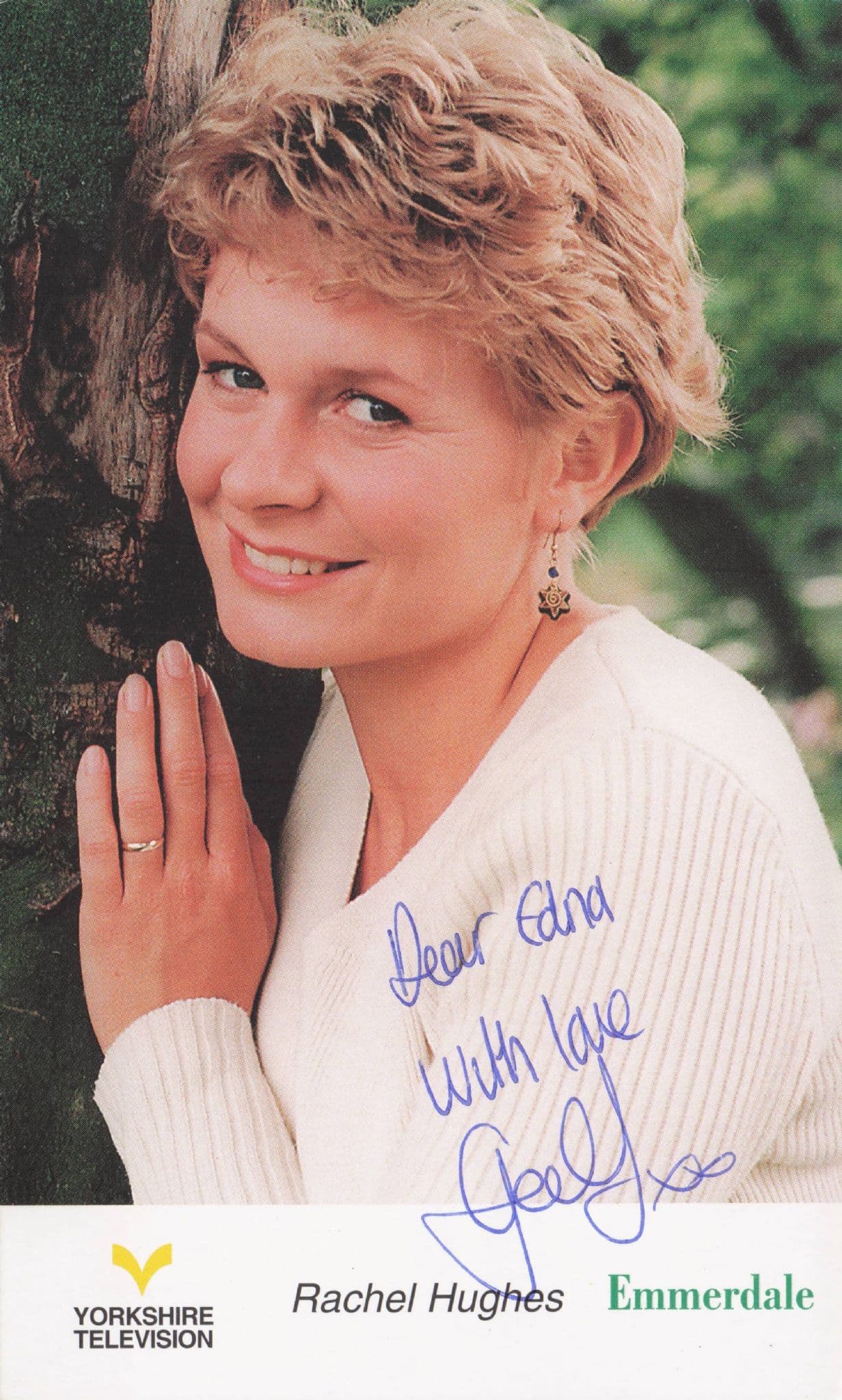 Glenda McKay as Rachel Hughes Emmerdale Hand Signed Cast Card Photo