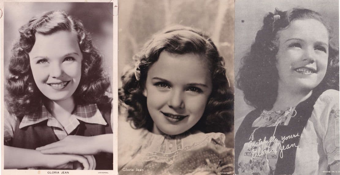 Gloria Jean Child Film Star 3x Real Photo & Old Rare Postcard s