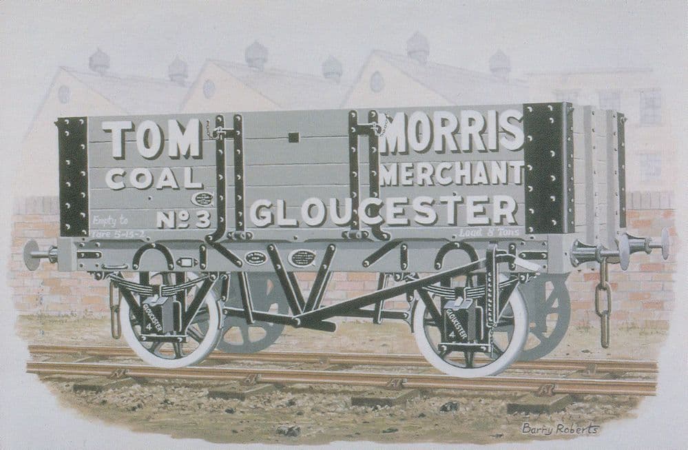 Gloucester Coal Mechant Train Victorian Railway Advertising Postcard