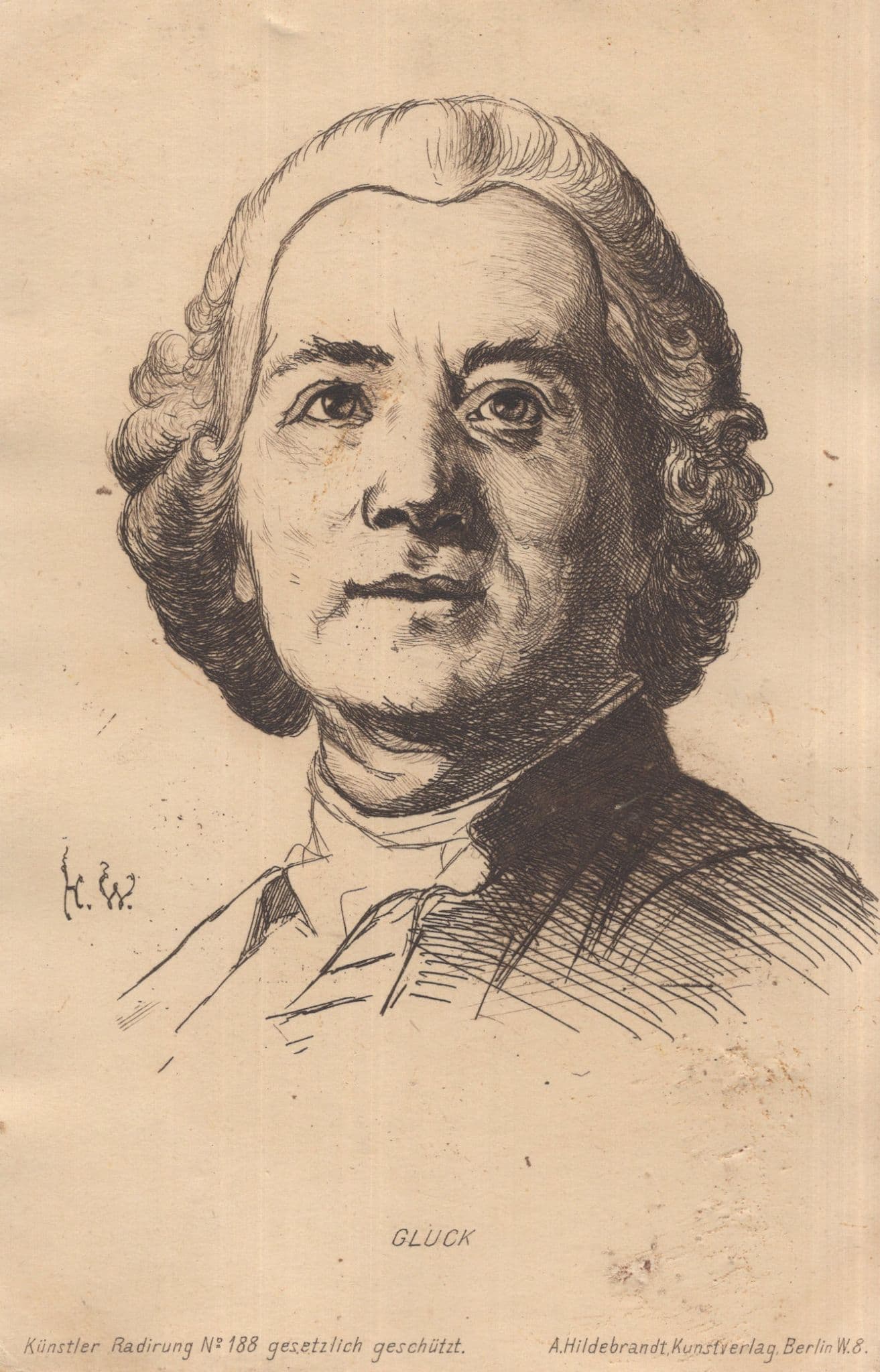 Gluck Classical Music Composer Rare German Antique Postcard