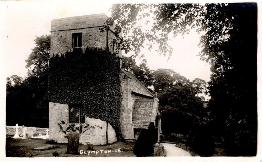 Glympton Church Oxford Real Photo Old Postcard