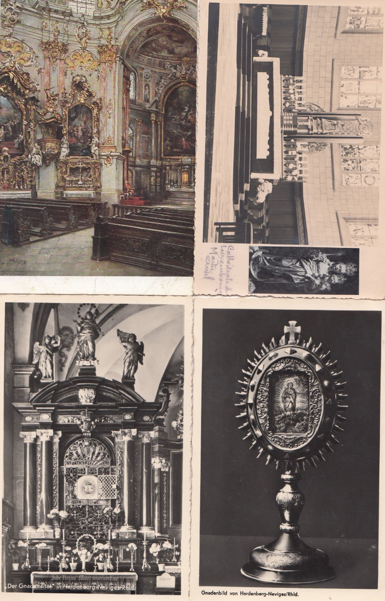 Gnedenbild Von Herdenberg Neviges Rhld Ettal 4x German Religious Postcard s