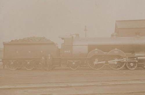 GNR 1442 Train Antique Real Photo Railway Postcard