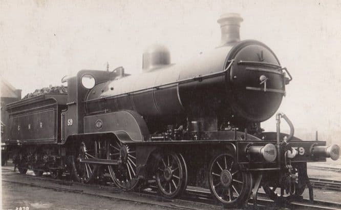 GNR 59 Engine Train Vintage Railway Real Photo Postcard