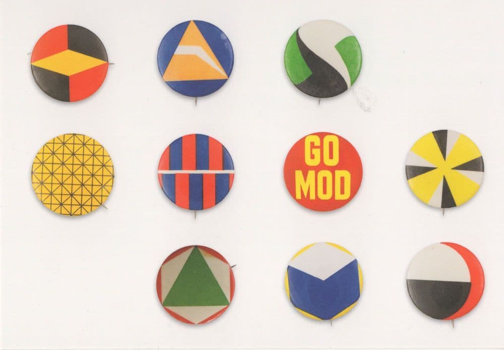 Go Mod Music Abstract Art Vintage Exhibition Button Badge Postcard