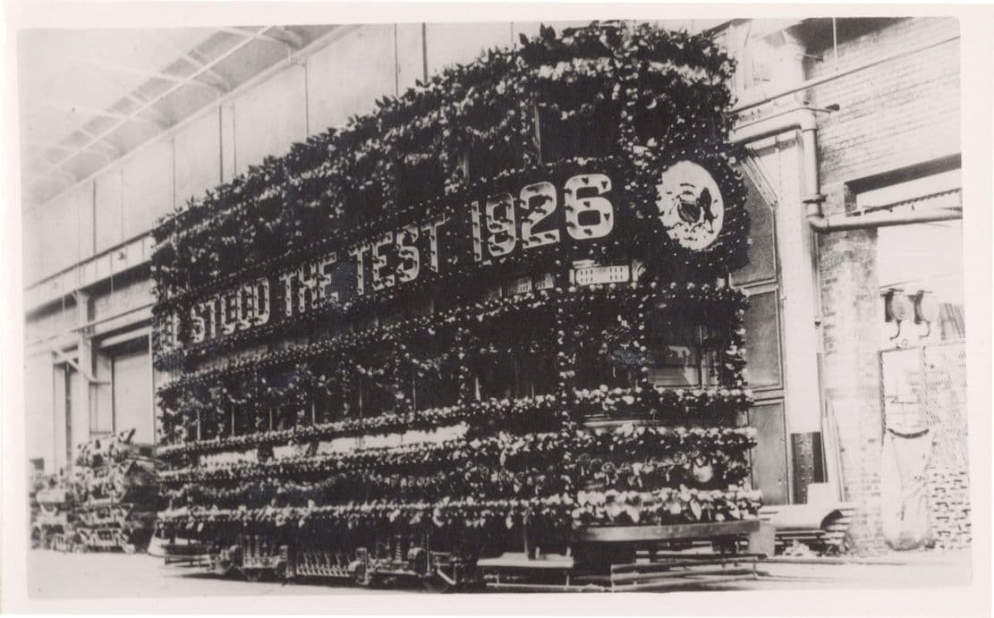 God Save The Queen Bus Manchester Tramways Old Dealer Photo