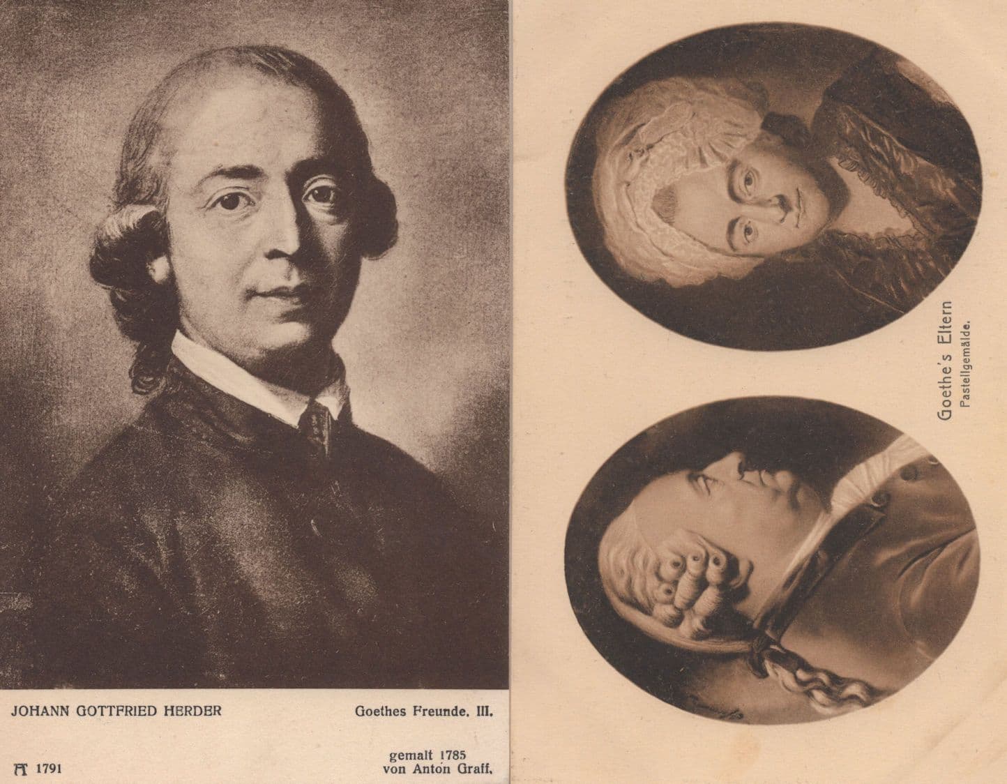 Goethe's Eltern German Poet Botanist Johann Von Herder 2x Postcard s