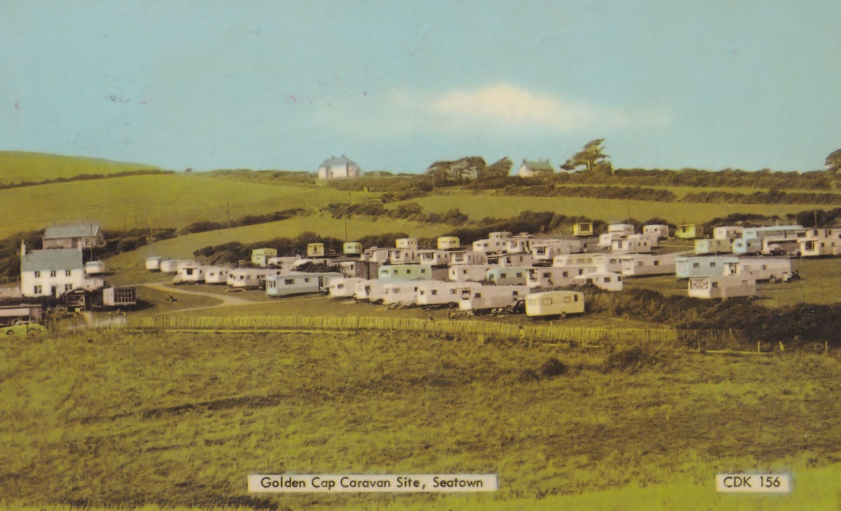 Golden Cap Caravan Site Seatown Dorset 1960s Postcard