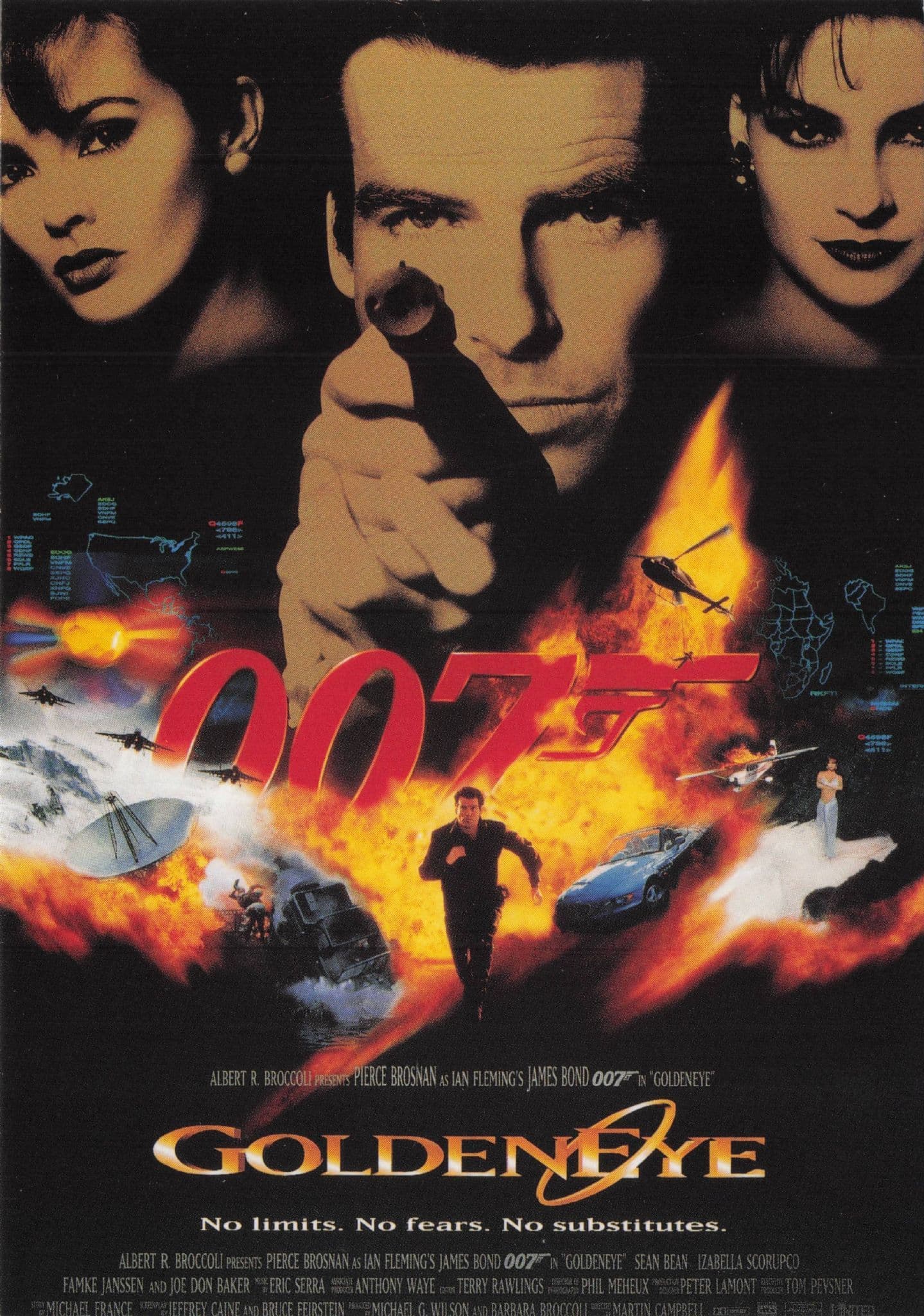 Golden Eye Rare Dutch James Bond Film Alt Poster Postcard