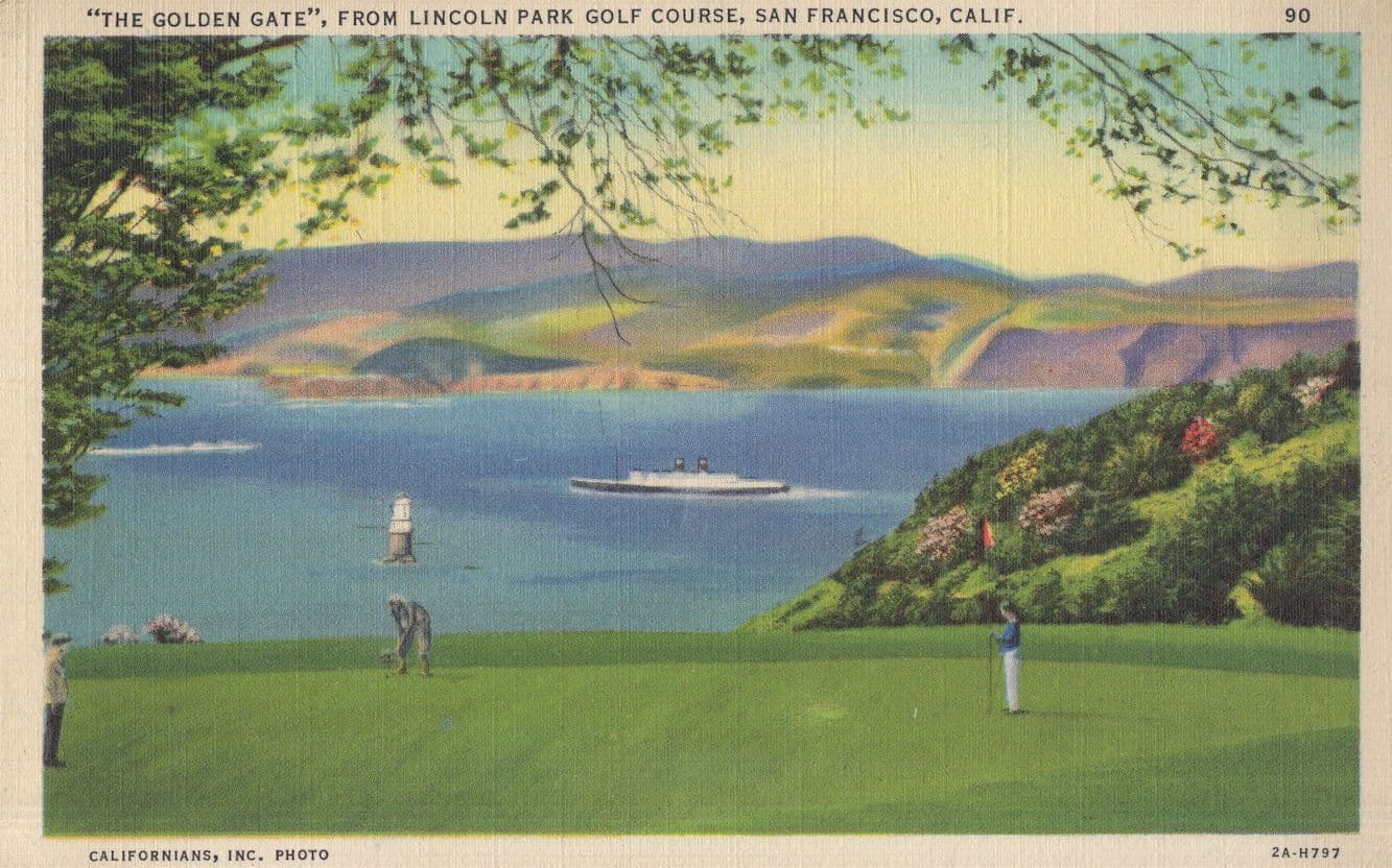 Golden Gate Lincoln Park Golf Course San Fransisco USA Old Postcard