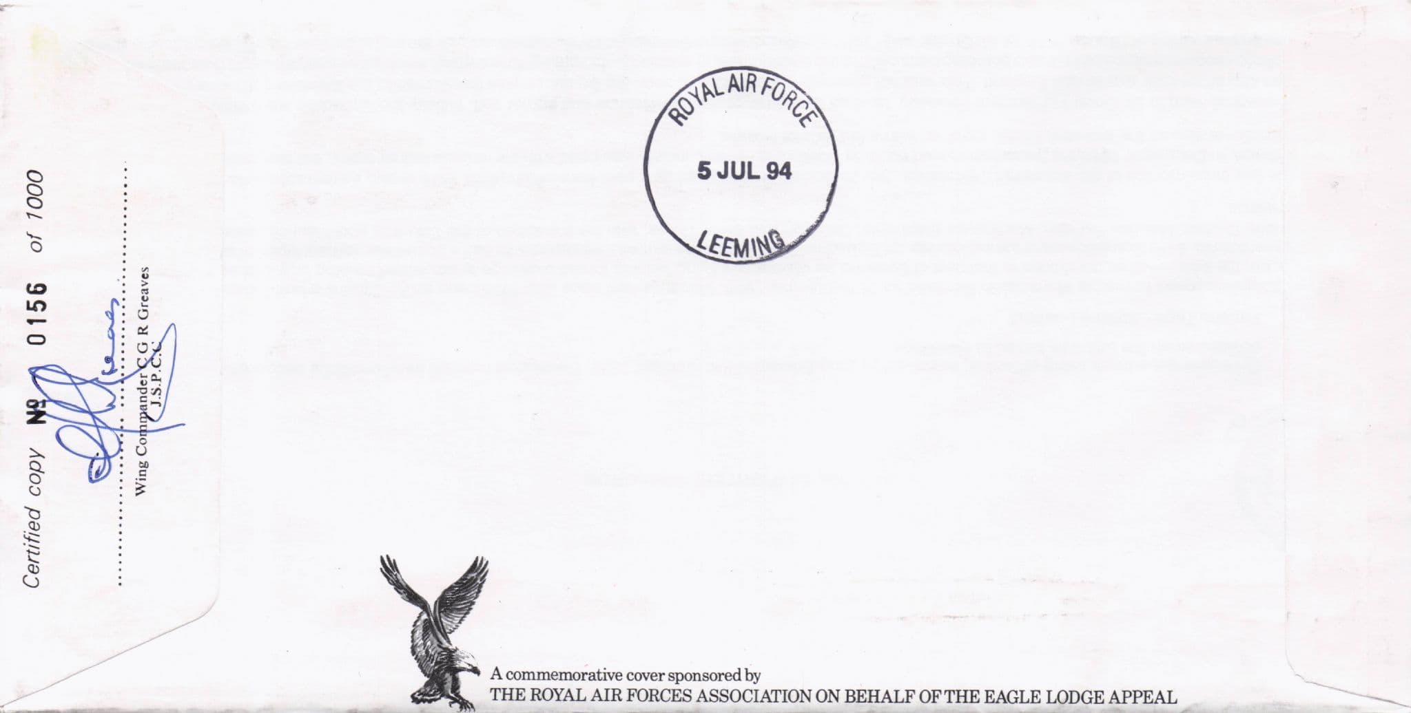 Golf 1994 J Middleton Military Squadrons Of The Royal Air Force Hand Signed FDC