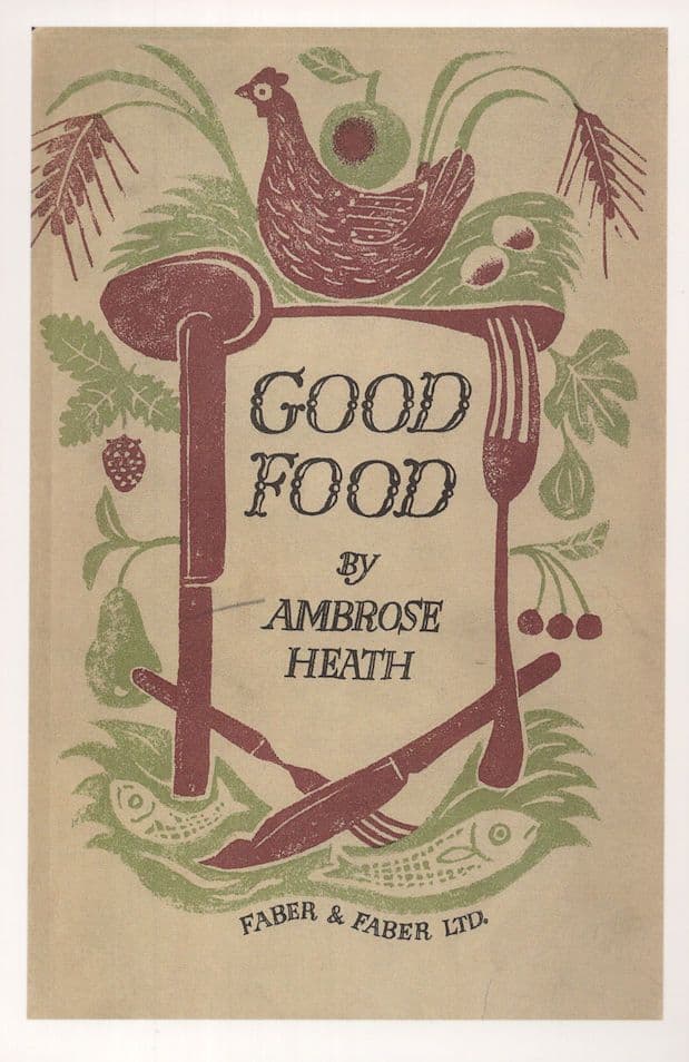 Good Food By Ambrose Heath 1947 Book Postcard