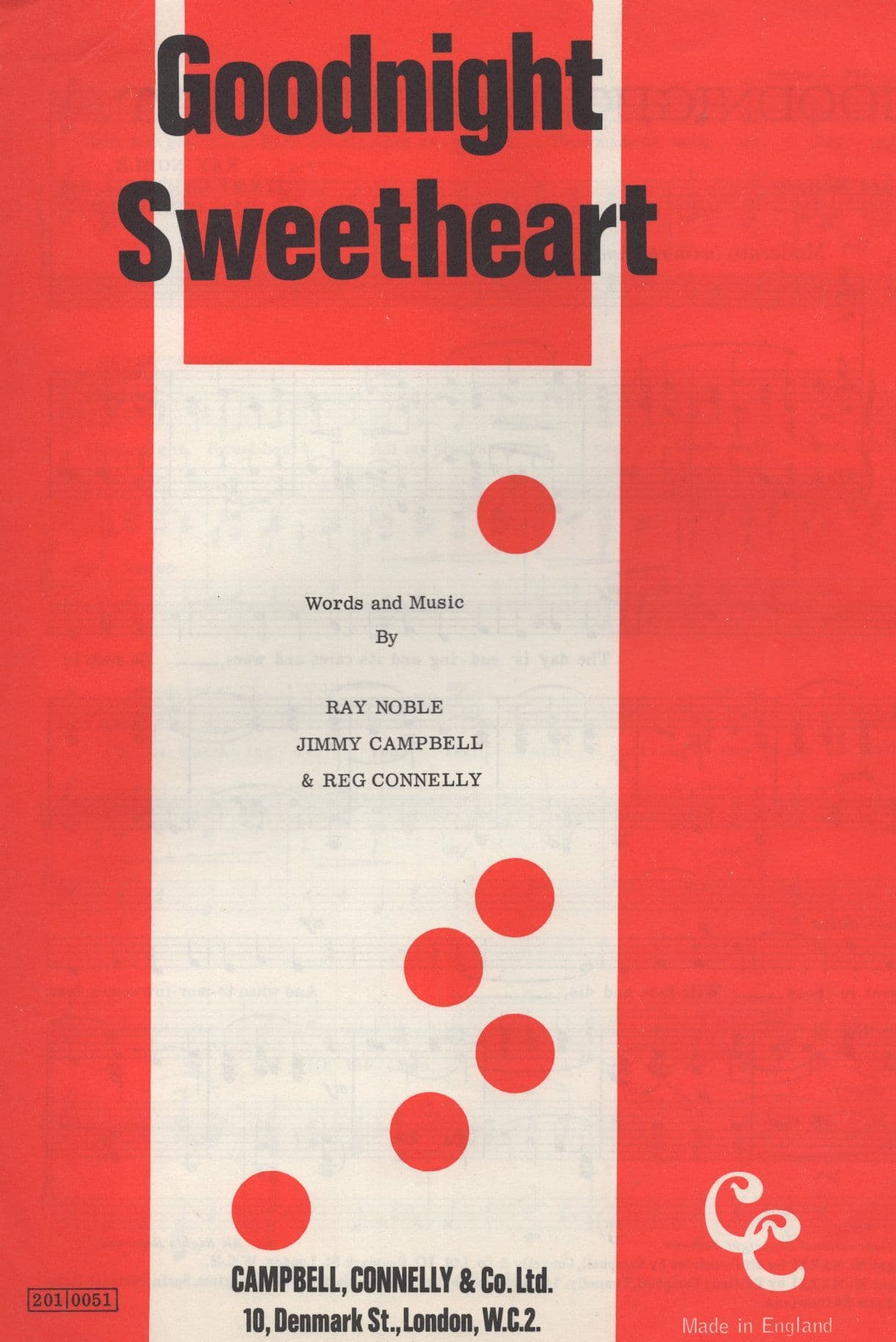Goodnight Sweetheart Ray Noble Reg Connelly Old Sheet Music
