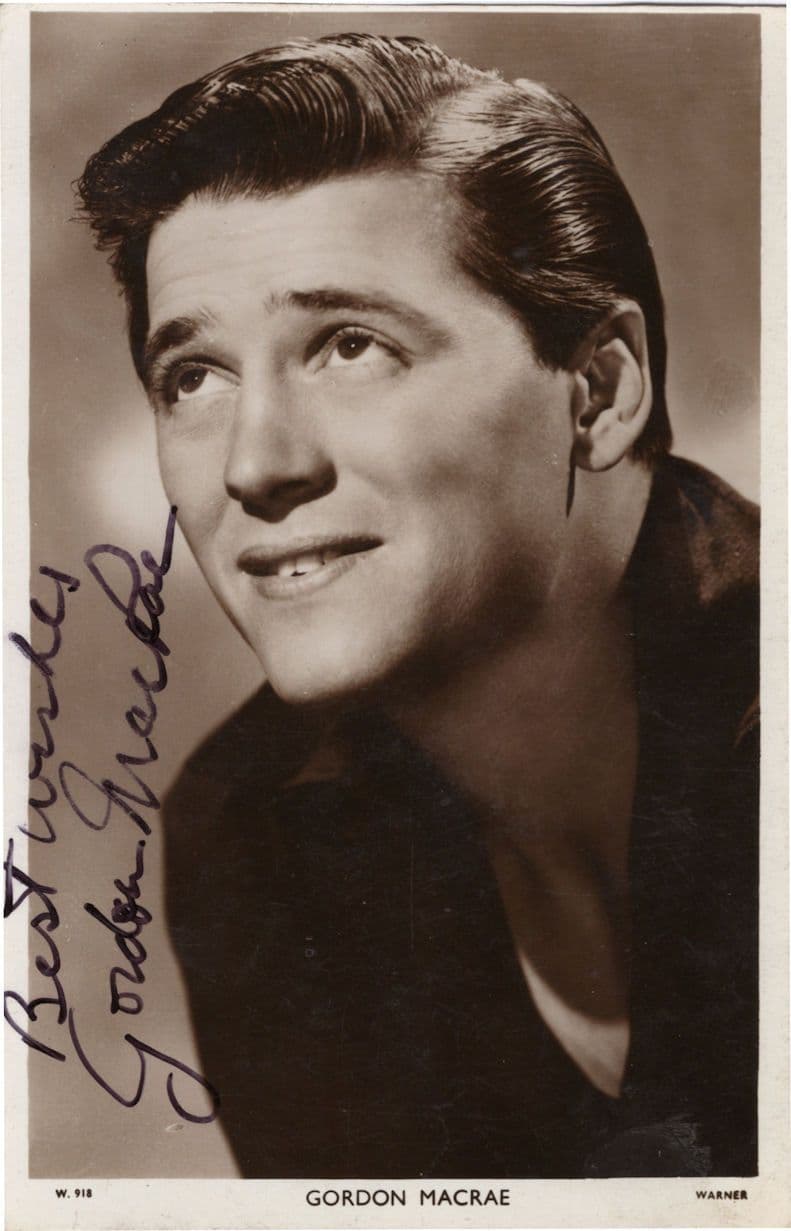 Gordon MacRae Actor Radio Host Antique Hand Signed Photo