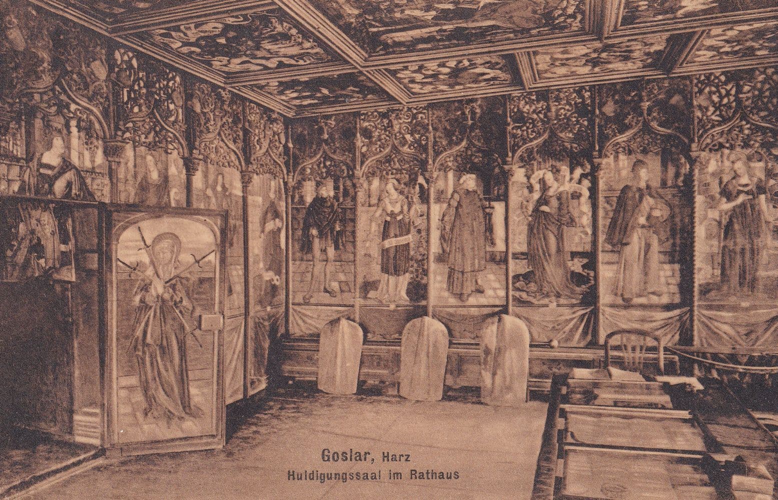 Goslar Am Harz Huldigungssaal Im Rathaus Old German Postcard