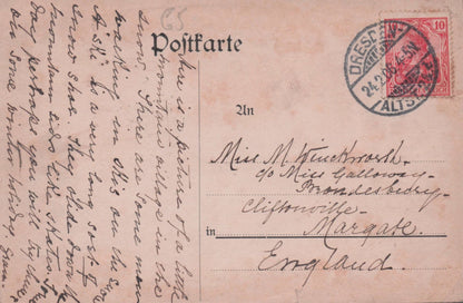 Gottesgab Im Winter Skiing Antique Rare German Postcard