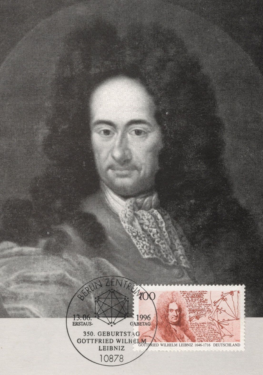 Gottfried Wilhelm Leibniz German Mathematician Scientist FDC Postcard