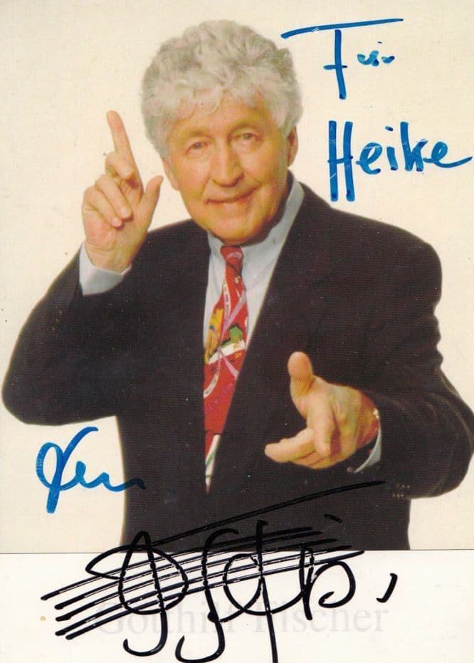 Gotthilf Fischer Hand Signed Postcard Photo