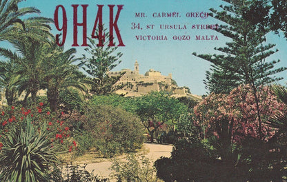 Gozo Malta Amateur Radio Station QSL 1973 Postcard Radio Card