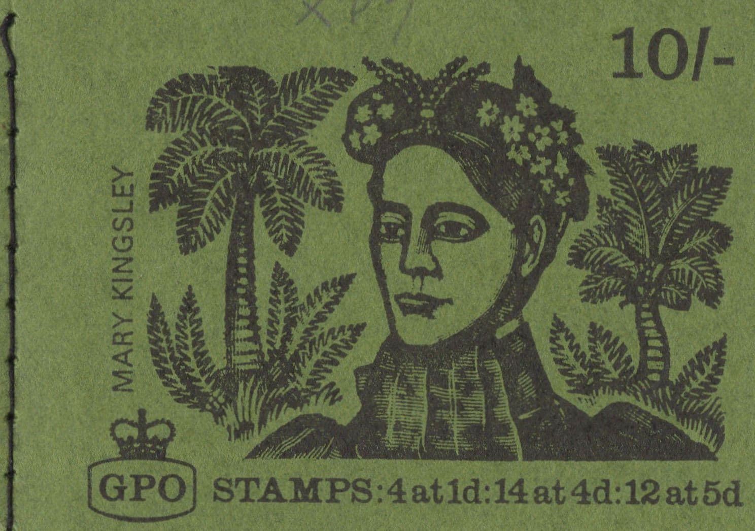 GPO 10 Shilling Stamps Book Posh Lady Hat On Cover MINT