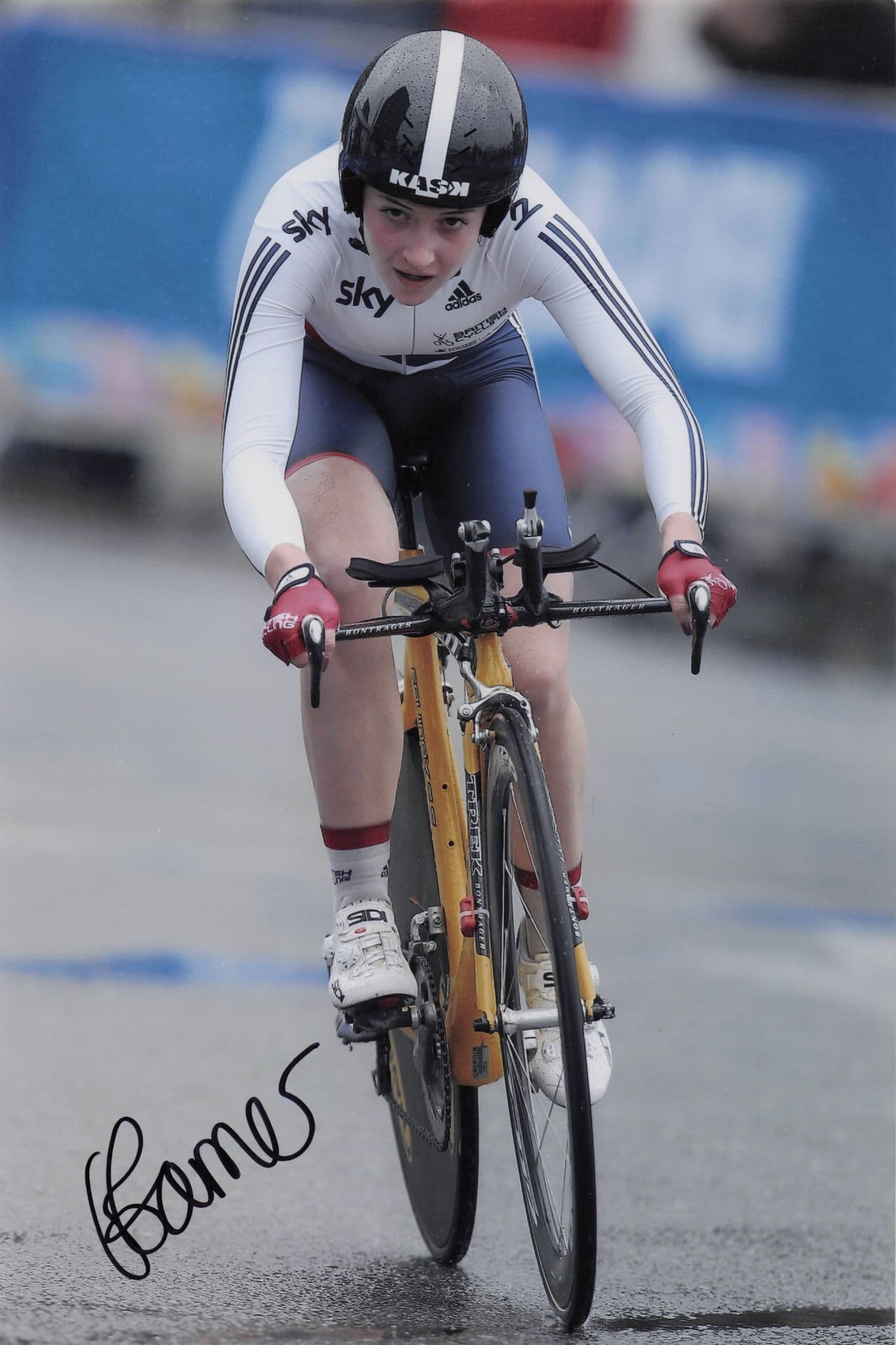 Grace Garner British Cyclist 2014 UCI Championships 12x8 Hand Signed Photo