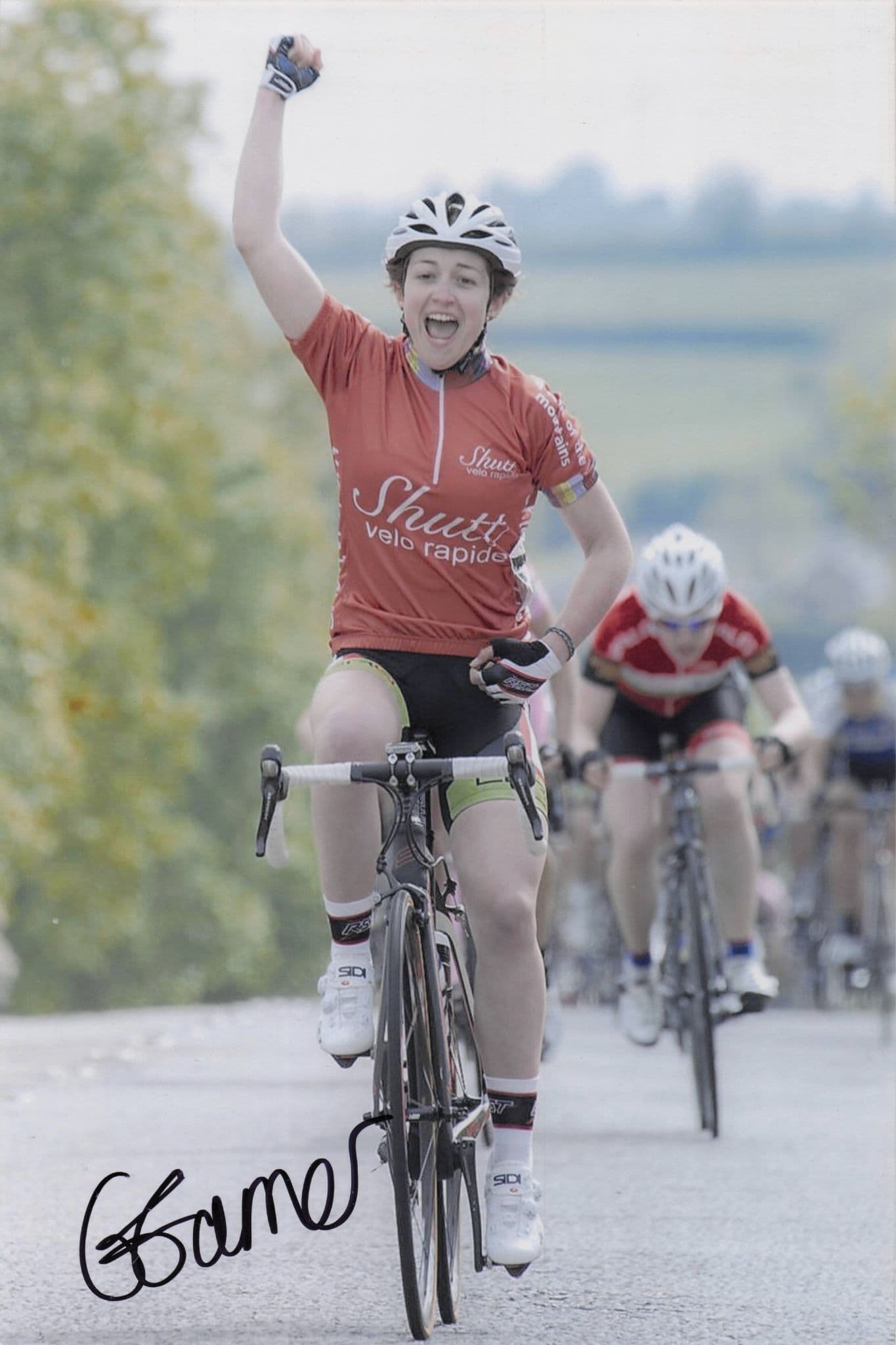 Grace Garner British Womens Pro Cycling Cyclist 10x8 Hand Signed Photo