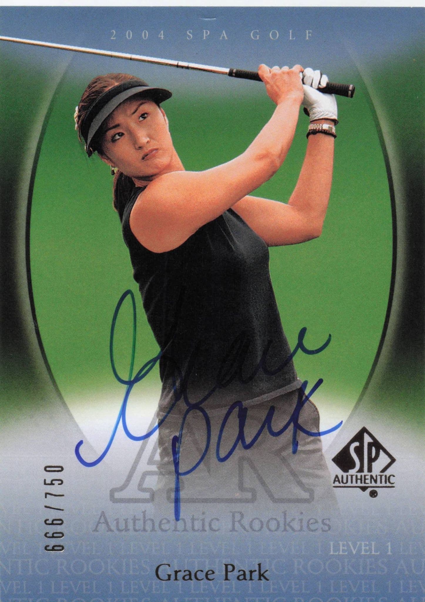Grace Park Authentic Rookies 2004 Golf SP Hand Signed Autograph Card