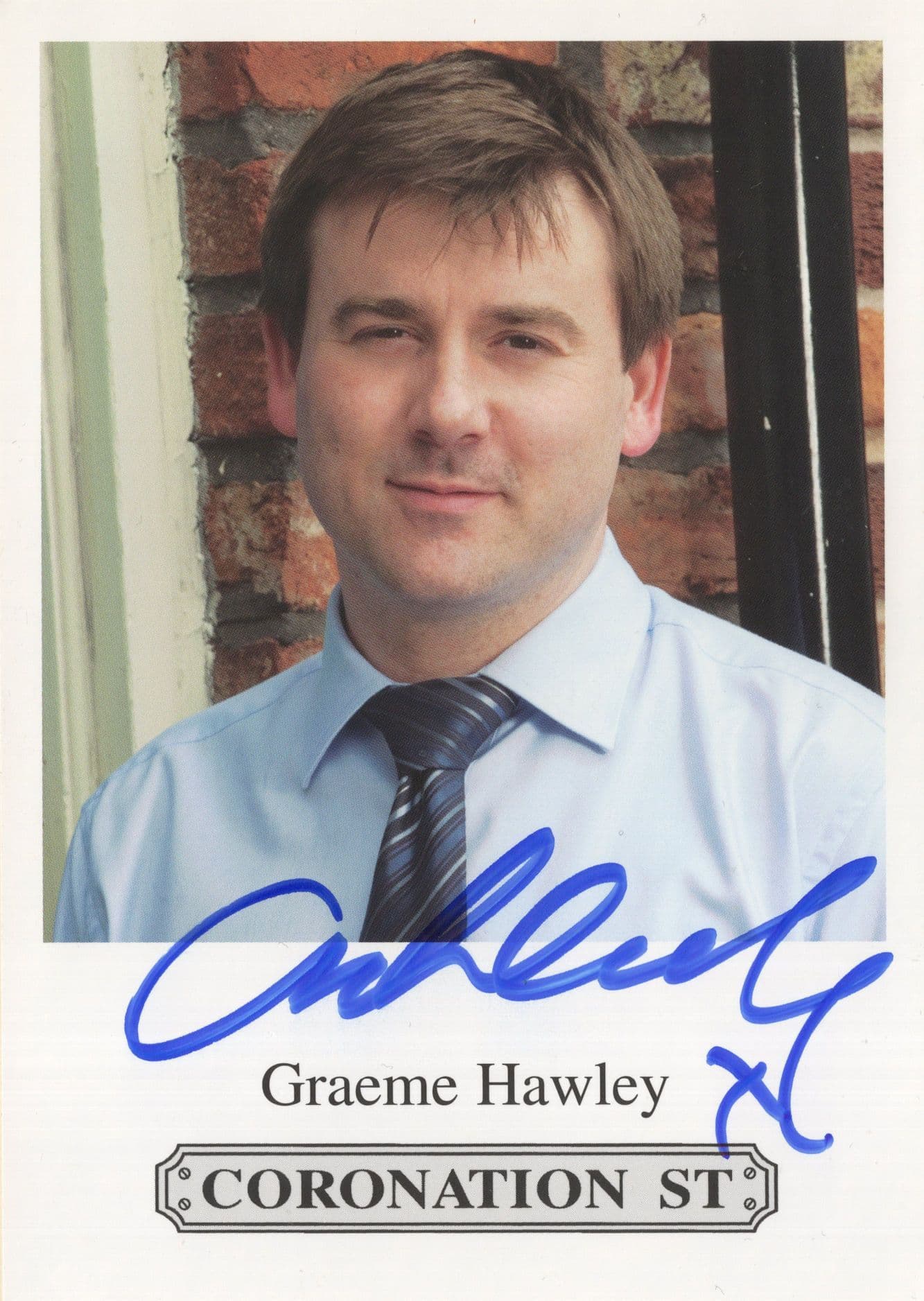 Graeme Hawley Coronation Street Hand Signed Cast Card Photo