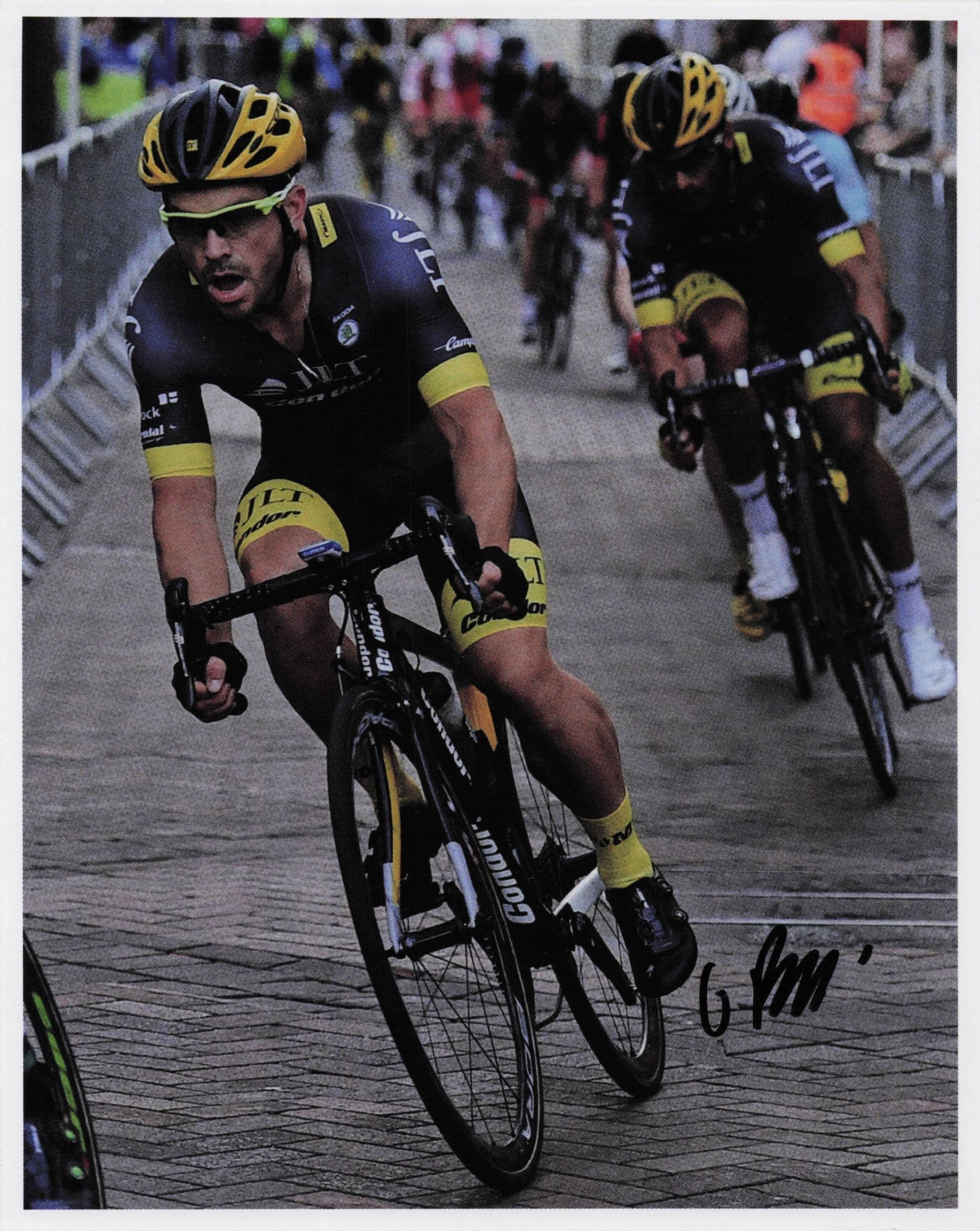 Graham Briggs British Cyclist 2015 Championship Race 10x8 Hand Signed Photo
