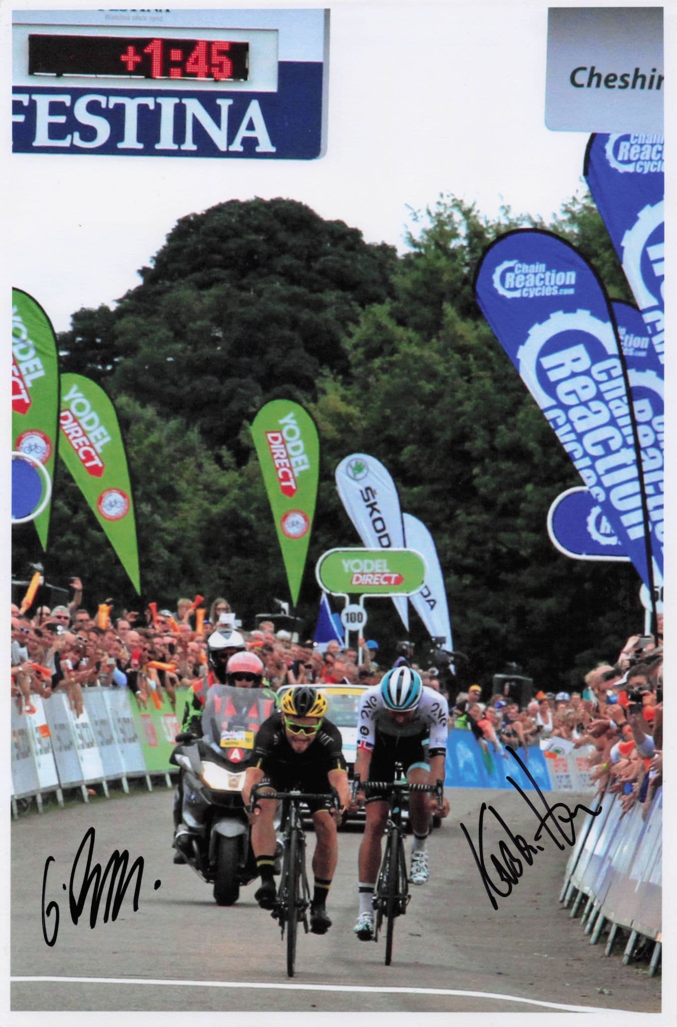 Graham Briggs Kristian House British Cyclists MULTI Tour Of Britain 12x8 Hand Signed Photo