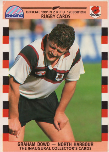 Graham Dowd North Harbour 1991 Hand Signed Rugby Card Photo