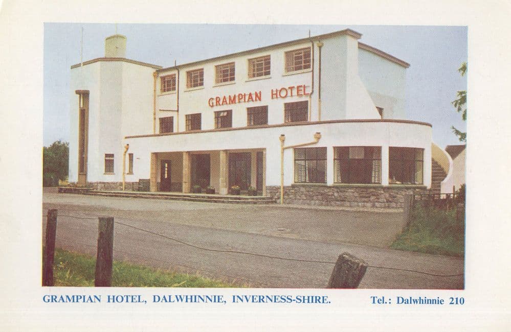 Grampian Hotel Dalwhinnie Inverness Scottish Postcard