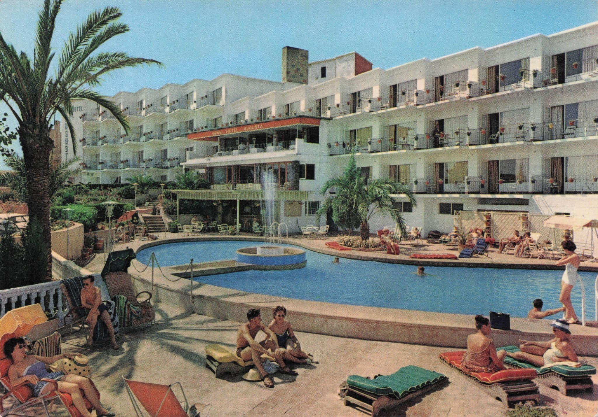 Gran Hotel Augusta Mallorca Swimming Pool Rare Spain Postcard