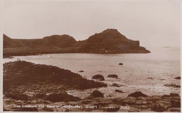 Grandmother Stookans Giants Causeway Vintage Co Antrim Irish Real Photo Postcard