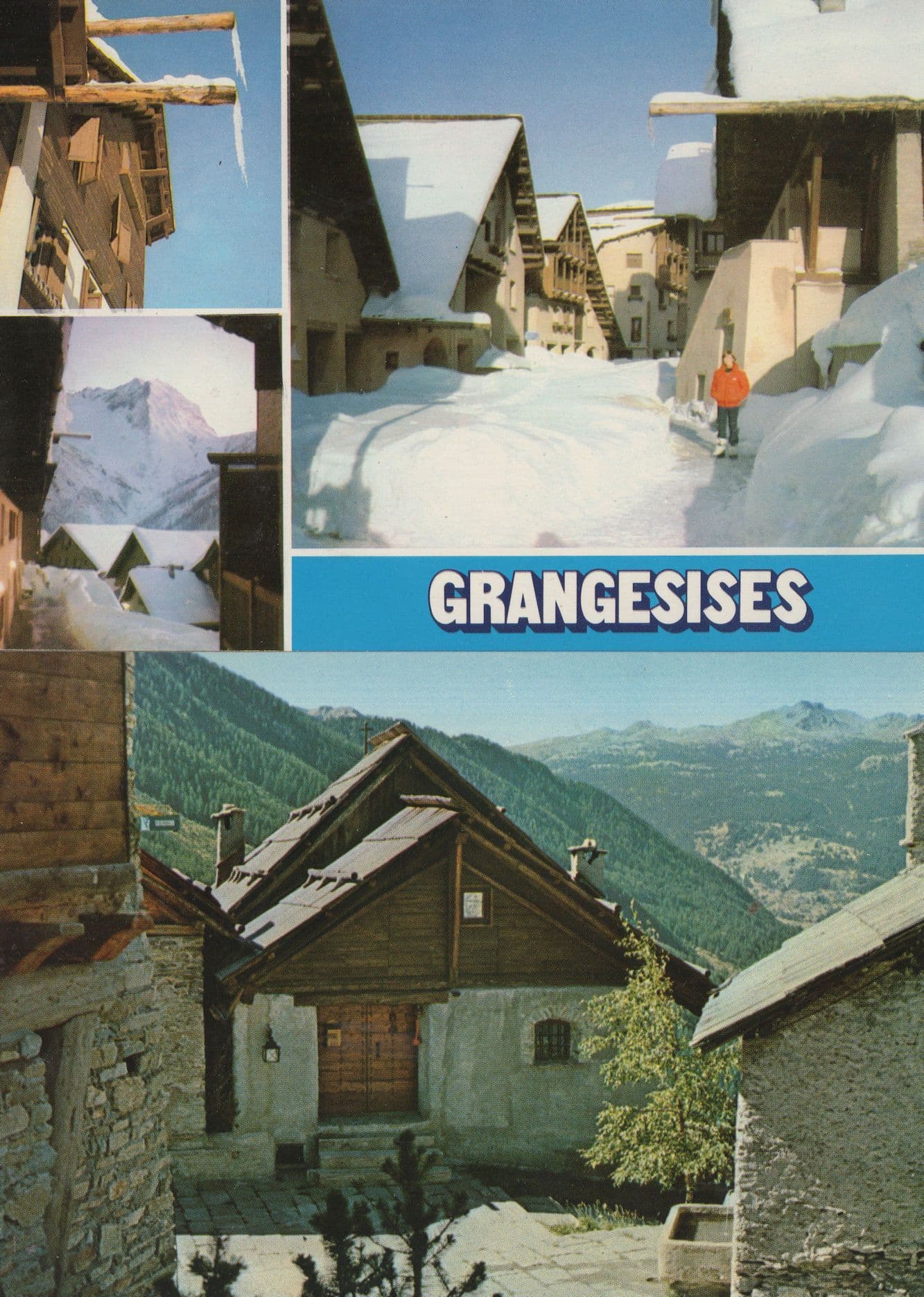 Grangesises Italy Ski Skiing Resort 2x Postcard s