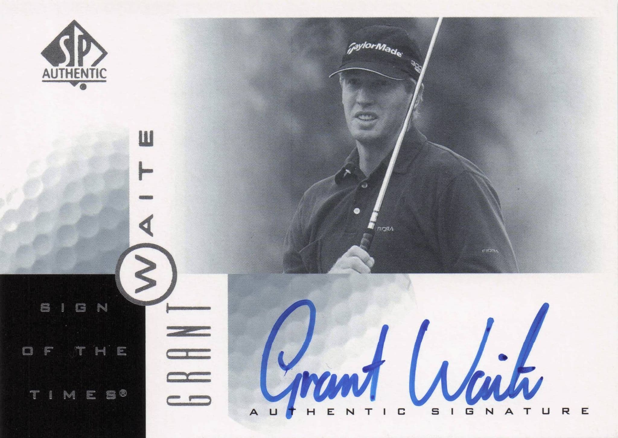 Grant Waite Sign Of The Times Hand Signed 2001 SP Golf Autograph Card