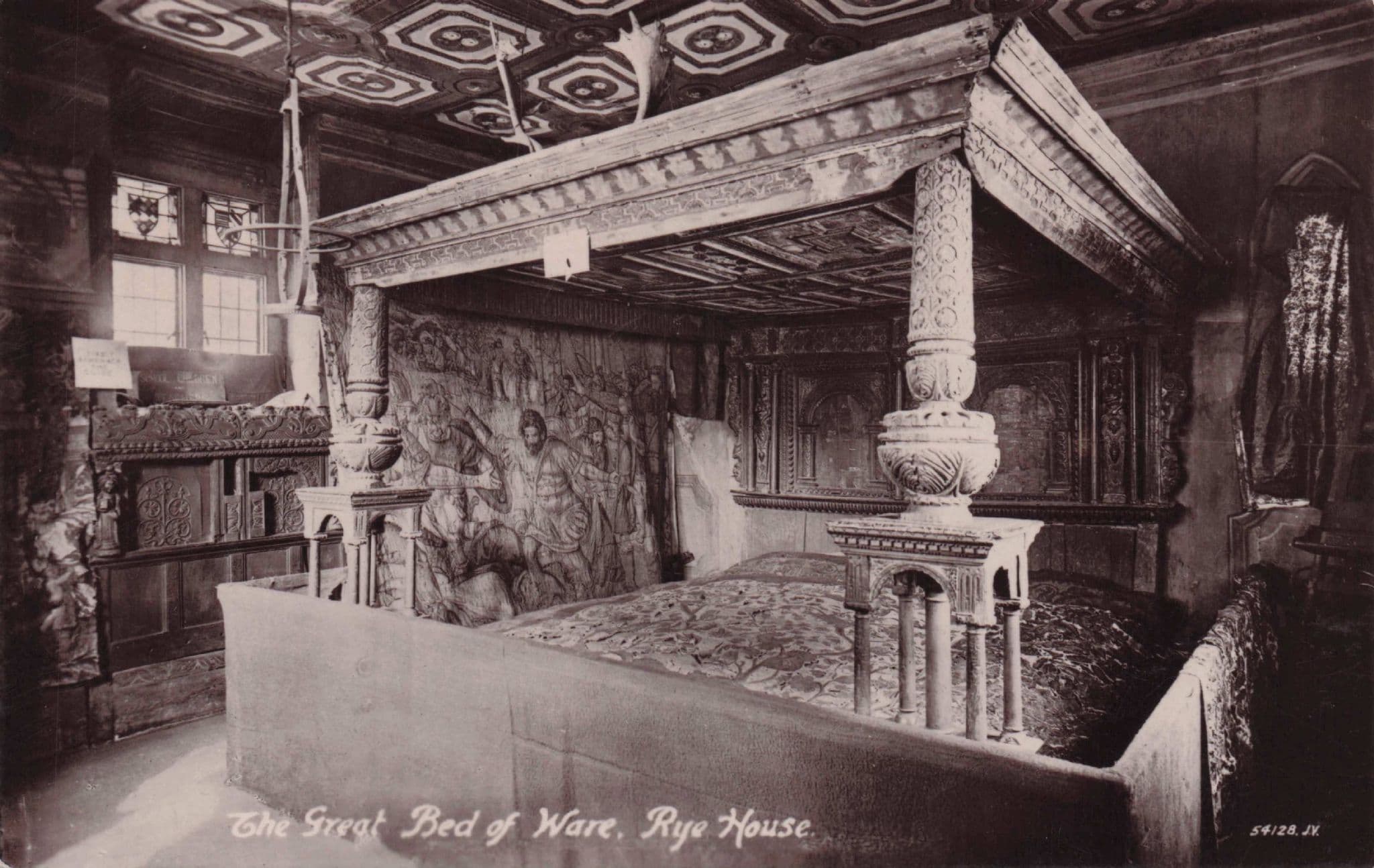 Great Bed Of Ware Rye House Sussex Real Photo Old Postcard